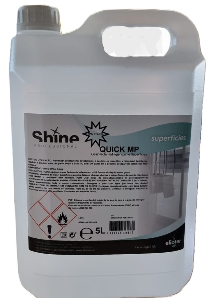 [QUI000480] Quick MP - Desinfetante de superficíes (base alcoólica), 5 litros