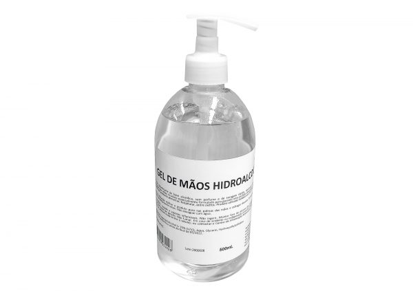 [QUI002060] Gel desinfetante de mãos - Álcool Gel com Aloé-Vera (500 mL)