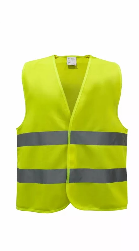 [P2430] Coletes "Alta visibilidade" com velcro, 2 bandas refletoras (Amarelo, M)