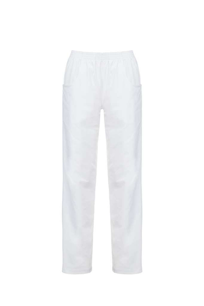 [P2564] CALÇA, sem bolsos com ajuste elástico (cópia) (Branco, XS)