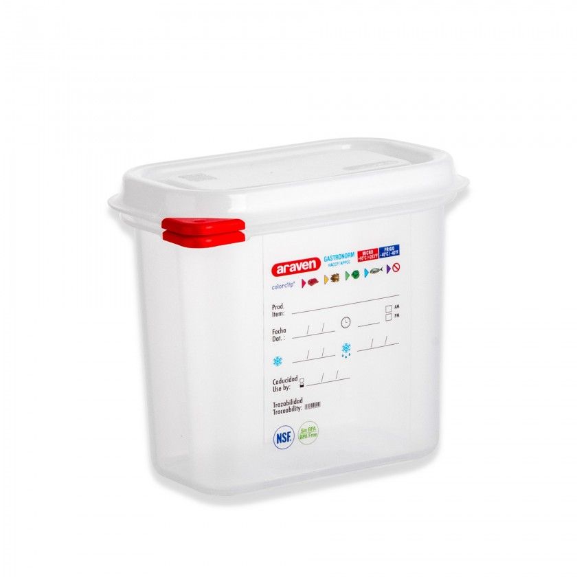 [ARAV003337-03022] Caixa Hermética Polipropileno 1/9, 176mm x 108mm x 150mm, 1,5 litros ARAVEN