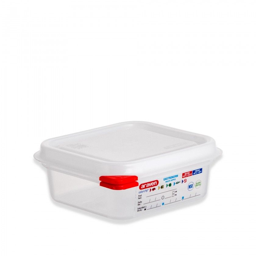 [ARAV003339-03023] Caixa Hermética Polipropileno 1/6, 176mm x 162mm x 65mm, 1,1 litros ARAVEN