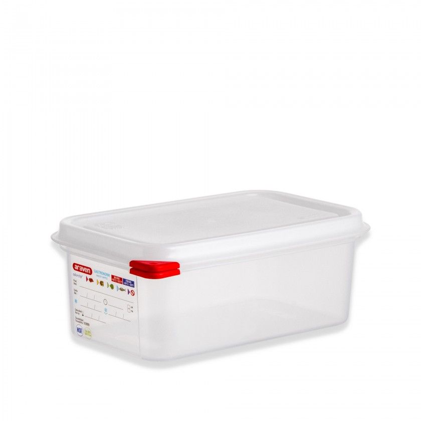 [ARAV003346-03027] Caixa Hermética Polipropileno 1/4, 265mm x 162mm x 100mm, 2,8 litros ARAVEN