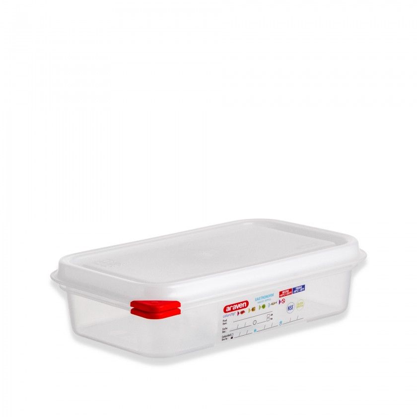[ARAVE003352-03026] Caixa Hermética Polipropileno 1/4, 265mm x 162mm x 65mm, 1,8 litros ARAVEN