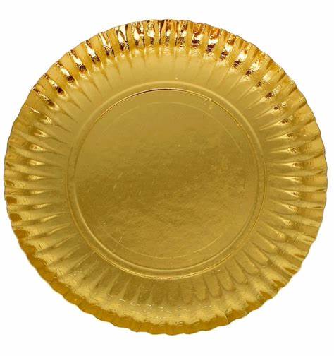 [DUPL003442] Prato em cartão dourado, 1000 gramas, n° 5 25cm, pack 50 unidades (Preço unitário)