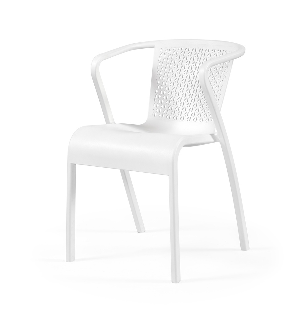[3GRES003957] Cadeira em polipropileno, modelo LUSA ARMCHAIR (cópia) (Branco)