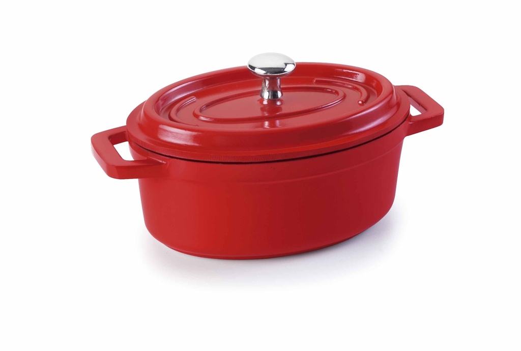 [LACO004121] Caçarola Oval LACOR Alumínio Vermelha 31x25x11cm (6,3 Litros)