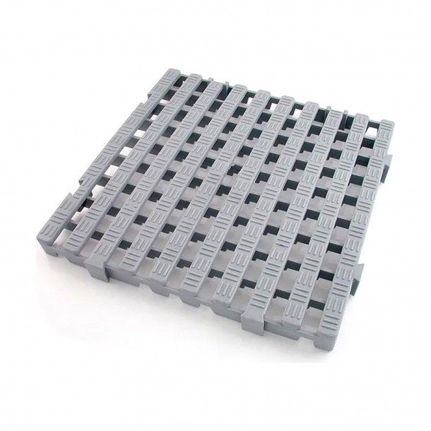[MILQ004127] Estrado 50x50x2,4 cm (C x L x A) em polipropileno (PP) (Cinza)