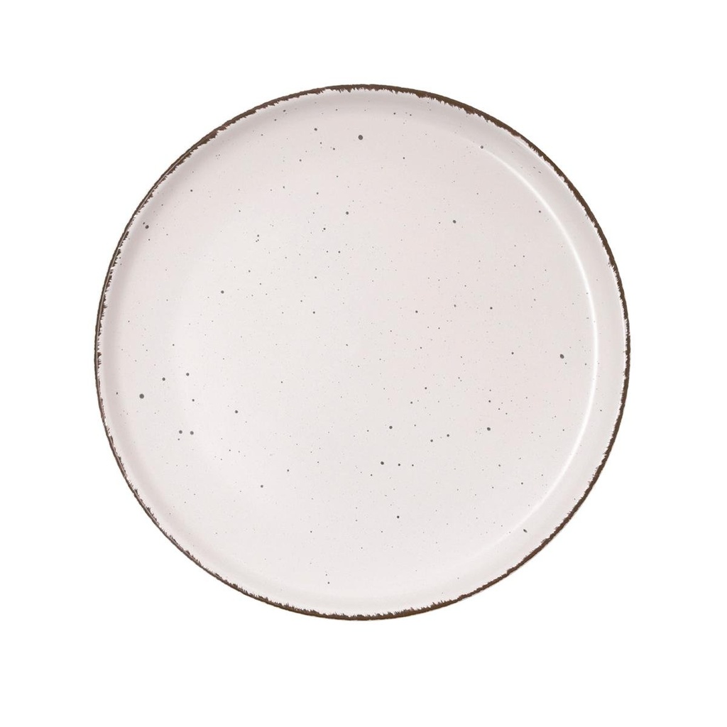 [QUID004199] Prato raso, cerâmica Bege 26,5x2,8 cm (Linha Duna - QUID)