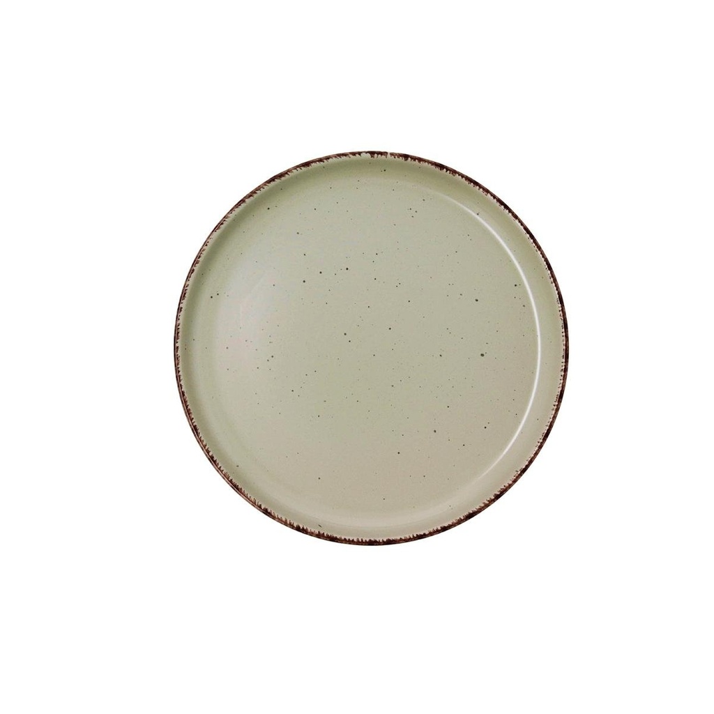 [QUID004204] Prato sobremesa, cerâmica Verde 20x2,5 cm (Linha Duna - QUID)