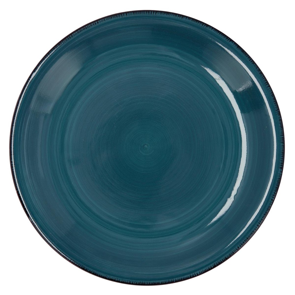 [QUID004303] Prato raso, cerâmica azul, 27 cm (Linha ZAFIRO VITA - QUID)