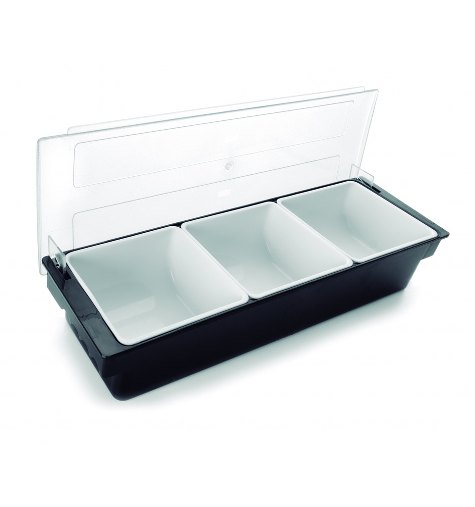 [LACO004314] Caixa de condimentos com tampa, 50x16x9 cm, 3 compartimentos de 1000 ml - LACOR