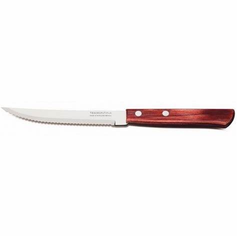 [P4700] Faca TRAMONTINA 5'' Tradicional com cabo vermelho Polywood (INOX)