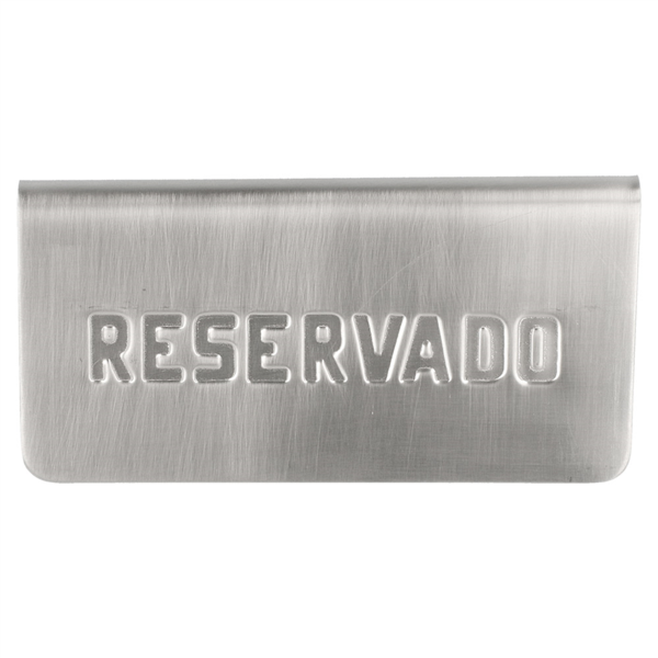 [P4766] Placa RESERVADO em inox