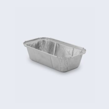 [P397-P406] Embalagem Alimentar Alumínio Rectangular TP12A I EM12A,45my, 650 ml + Tampas PE, caixa de 800 uni, pack 100 unidades (Preço unidade)
