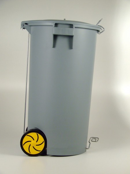 [P4895] Balde do lixo com pedal e rodas, capacidade 80 litros