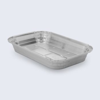 [P397-P408] Embalagem Alimentar Alumínio Rectangular TP15 I EM15, 70my, 1420 ml + Tampas PE, caixa de 600 uni, pack 100 unidades (Preço unidade)