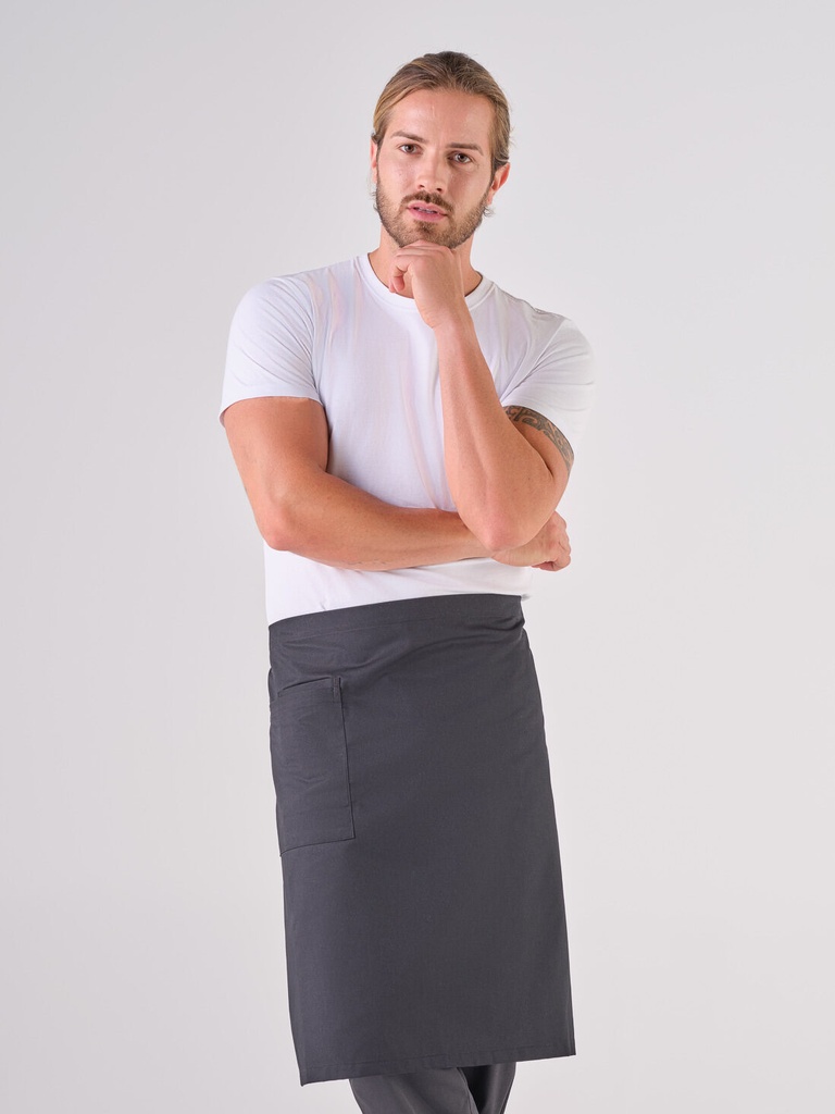 [P5455] Avental de cintura médio, modelo Ródano (Branco)