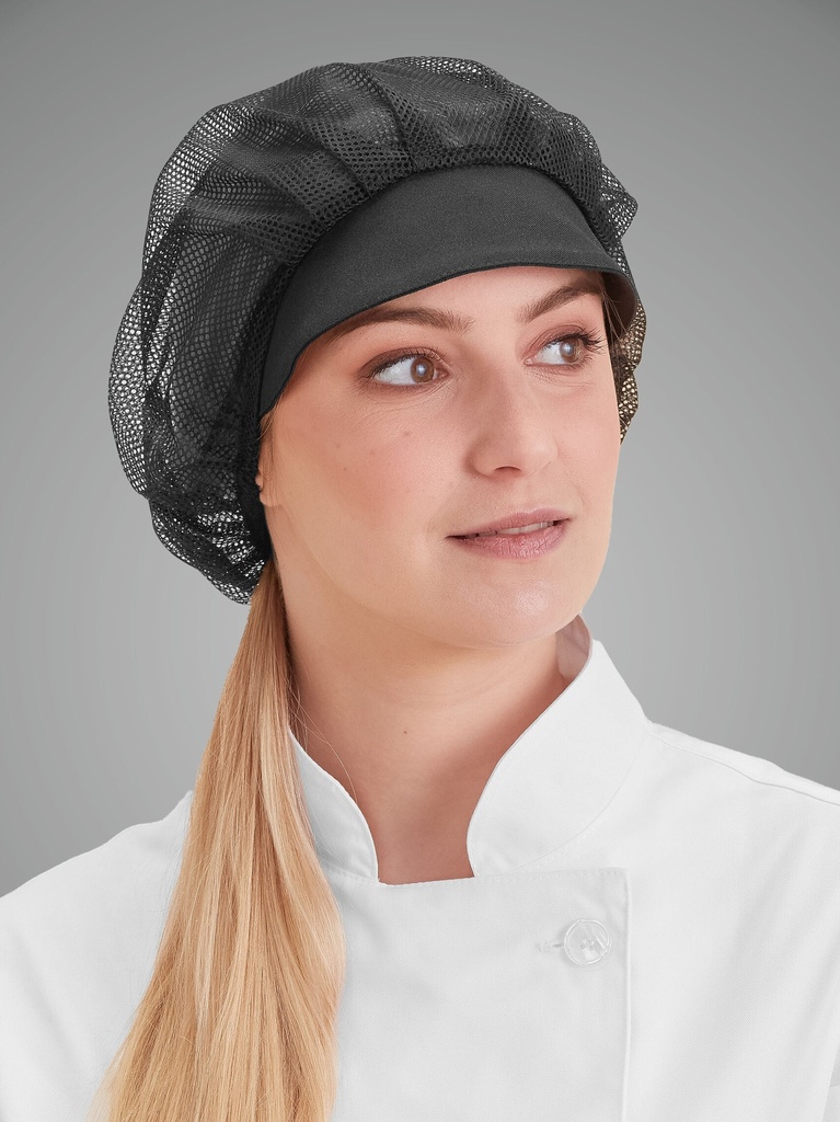 [P5485] Touca senhora com malha de rede, modelo Tana (Branco)