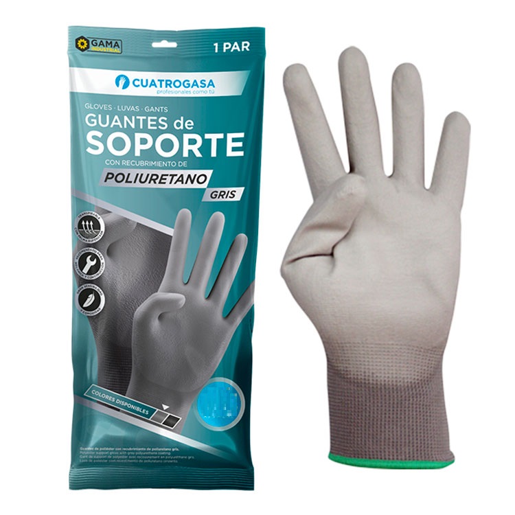 [LNP001010-P470] Luvas de suporte impregnadas de nylon preto. (100% Nylon) - Tamanho 10 (cópia)