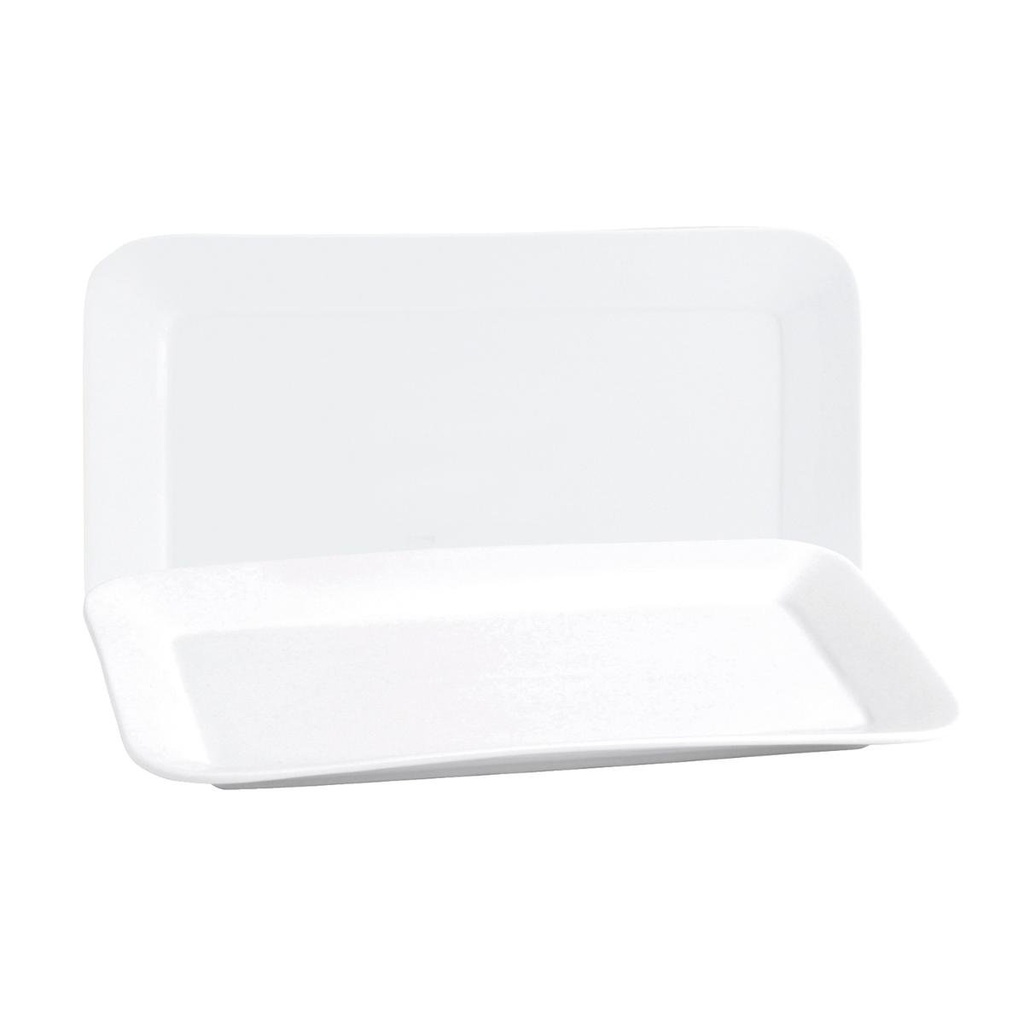 [ADIB005775] Bandeja retangular 31x18cm em porcelana, Linha BASIC - QUID