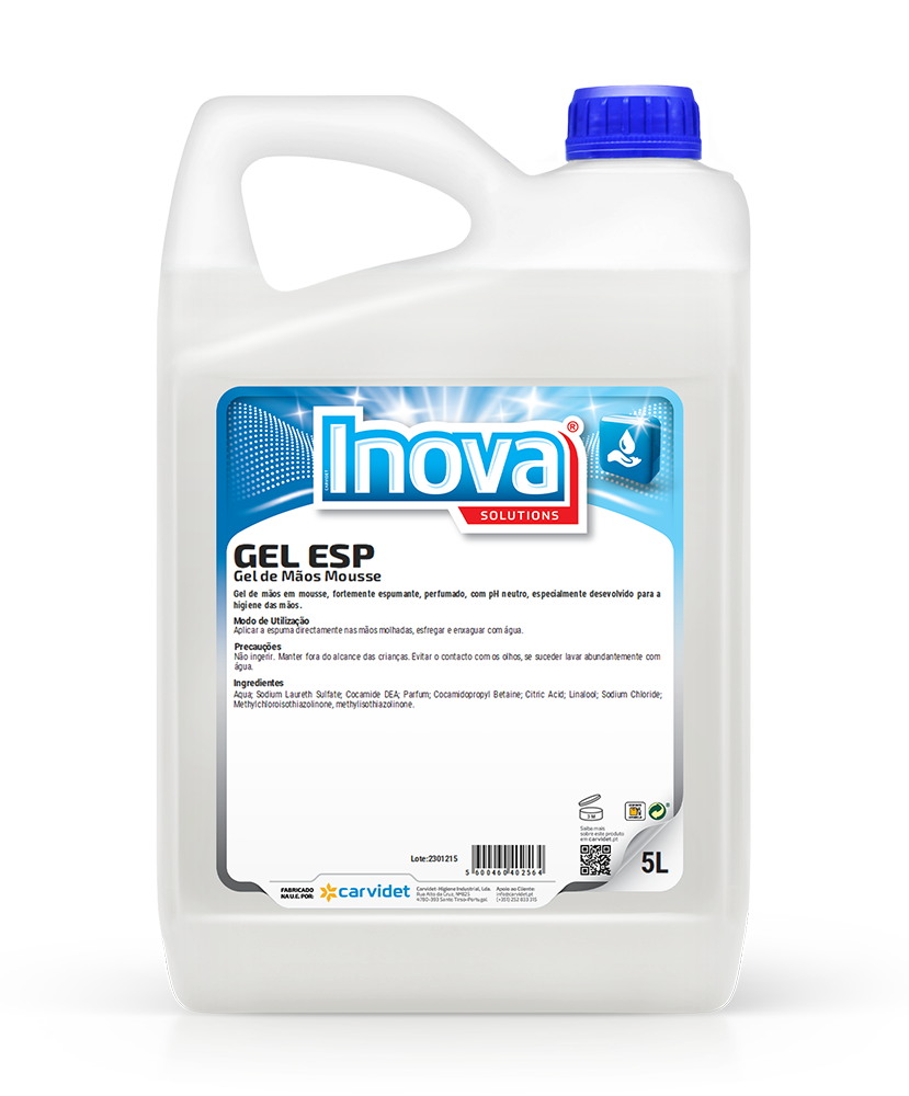 [CARV005848] GEL ESP, 5 litros: Gel MOUSSE para lavagem de mãos I INOVA