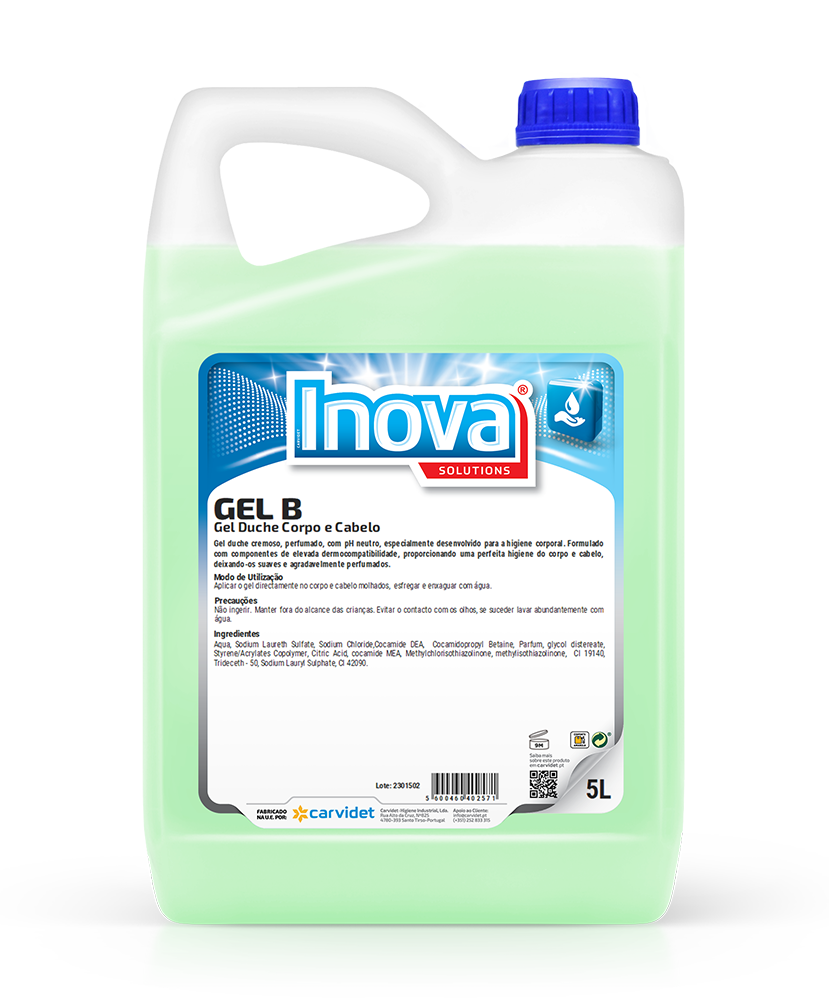 [CARV006280-DGI3211] GEL B, 5 litros: Gel de banho corpo e cabelo I INOVA