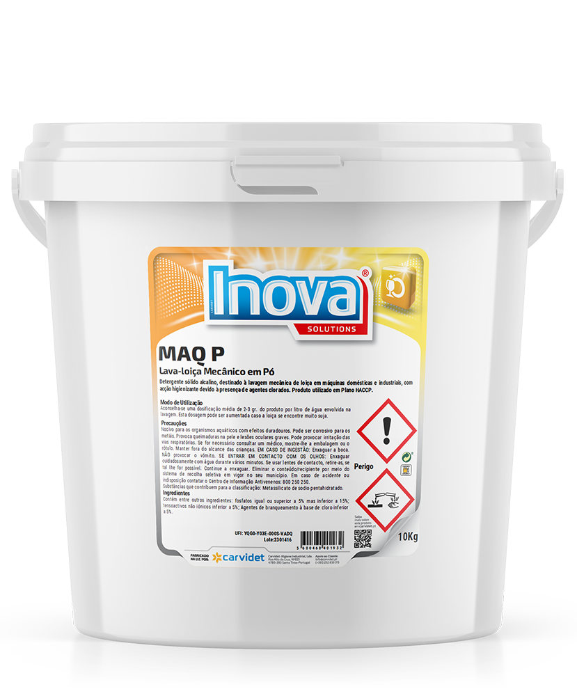 [CAR006583-DGI1221] MAQ P, 10 kg: Detergente para lavagem automática de loiça em pó I INOVA