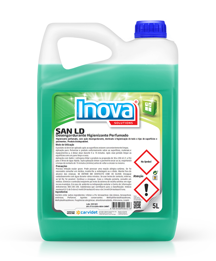 [CARV006592-DGI7211] SAN LD, 5 litros: Detergente desengordurante higienizante perfumado I INOVA