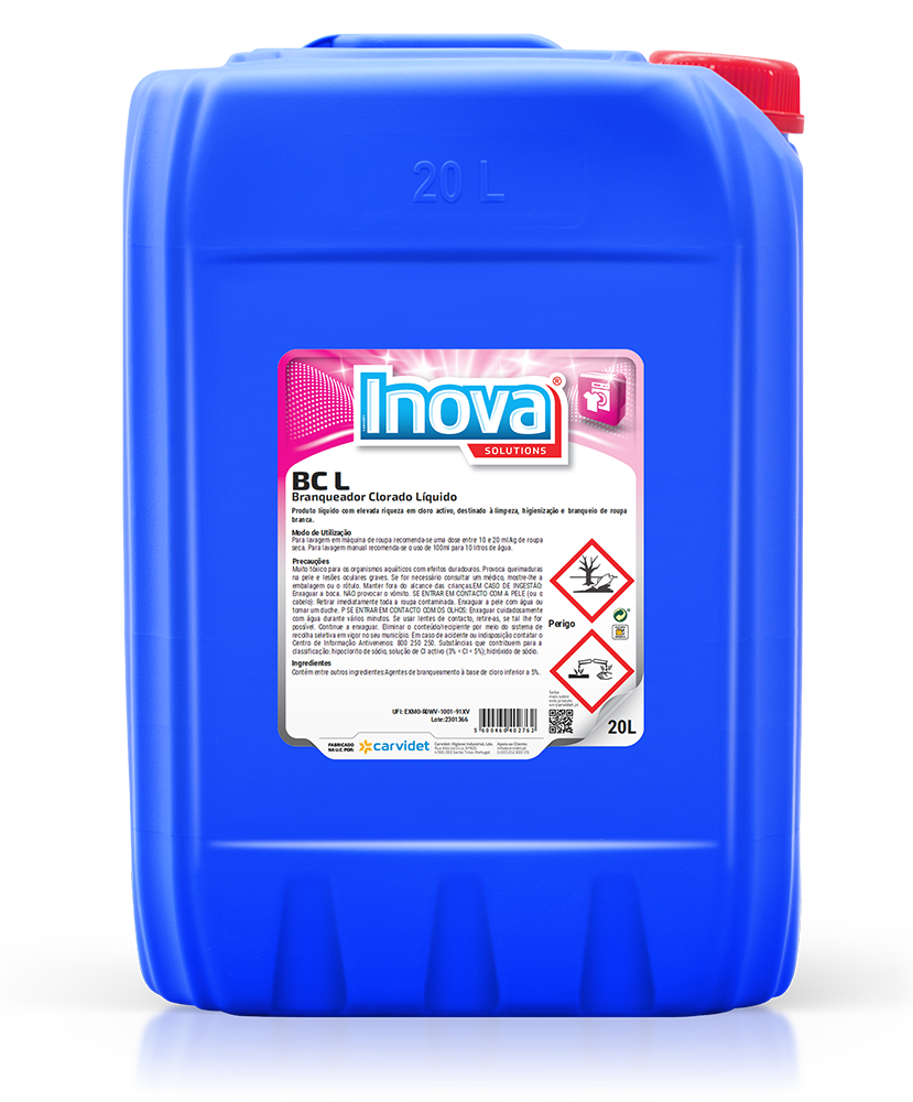 [CARV006639-DGI4331] BC L, 20 litros: Branqueador clorado liquido maquina de lavar roupa I INOVA