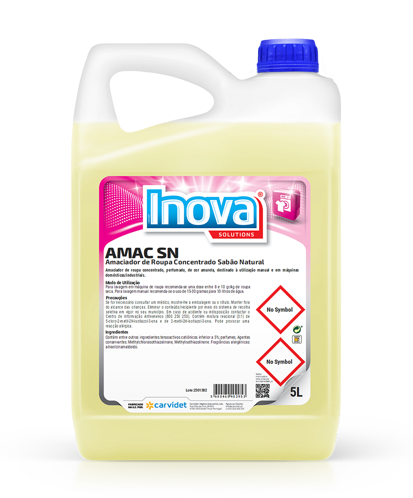 [CARV006643-DGI4511] AMAC SN, 5 litros: Amaciador de roupa concentrado sabão natural maquina de lavar roupa I INOVA