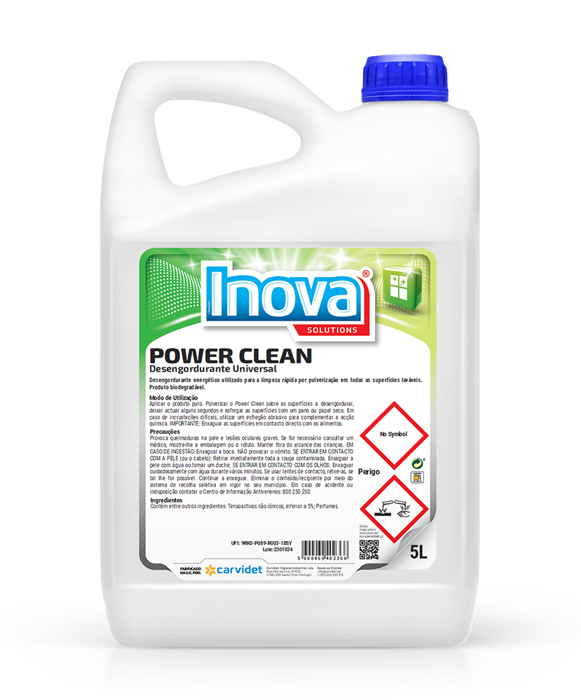 [CARV006681-DGI2615] POWER CLEAN, 5 litros: Detergente desengordurante universal I INOVA