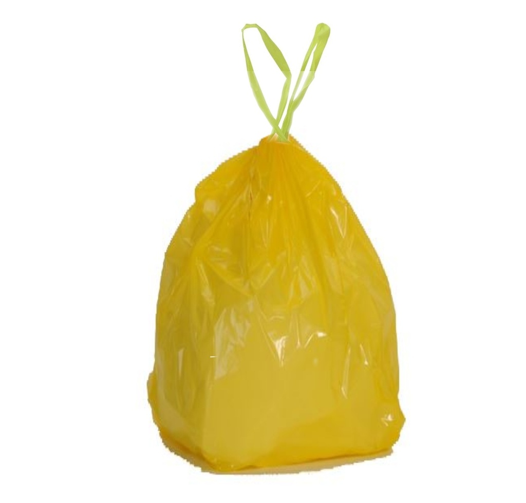 [MACA007530] Saco de Lixo Doméstico I Fecho-Fácil I AD 45x47 I 20 sacos I 50 rolos caixa I 20 Litros (cópia) (Amarelo)
