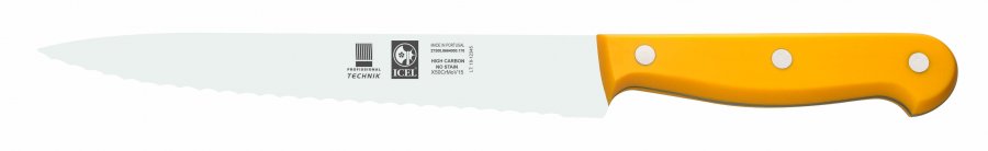 [ICEL008174-27300.8664000.170] Faca para trinchar, serrilha 170mm - ICEL, Linha Technik (Amarelo)