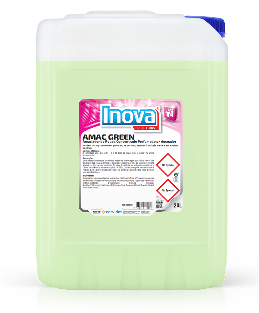 [CARV008191] AMAC GREEN, 20 litros: Amaciador de roupa concentrado maquina de lavar roupa I INOVA