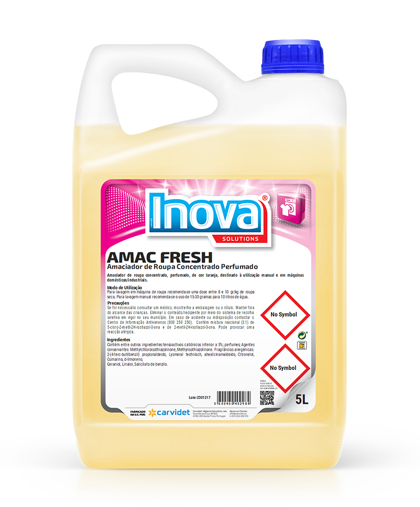 [CARV008192-DGI4514] AMAC FRESH, 5 litros: Amaciador de roupa concentrado maquina de lavar roupa I INOVA