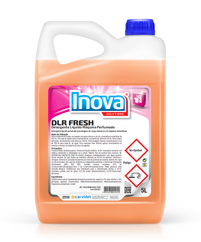 [CARV008195-DGI4414] DLR FRESH, 5 litros: Detergente liquido perfumado máquina de lavar roupa I INOVA