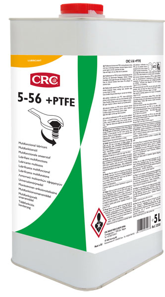 [CRC8946-1031539] 5-56 + PTFE, 5 litros: Líquido de manutenção multiusos para utilização  em aplicações de manutenção exigentes e profissionais I CRC