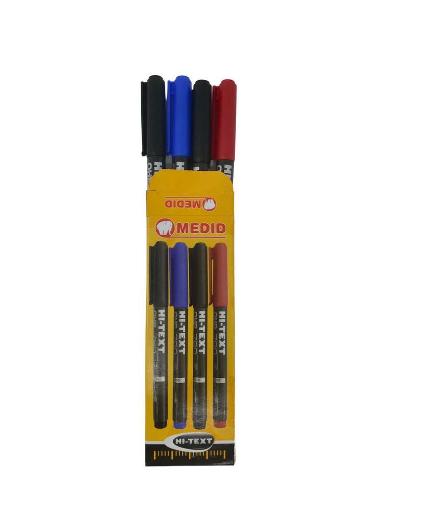 [MEDI008989-7203] Kit de 4 marcadores permanentes de secagem rápida I MEDID