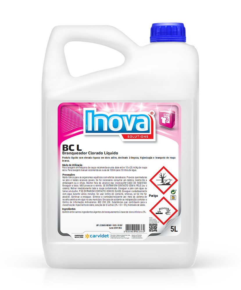 [CARV009021-DGL4331] BC L, 20 litros: Branqueador clorado liquido maquina de lavar roupa I INOVA (cópia)