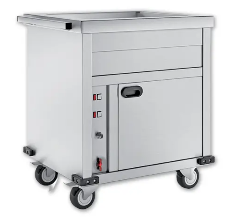[ACTI009080-CBME2GN] Carros banho maria com estufa em inox I Capacidade para 4 GN 1/1 150