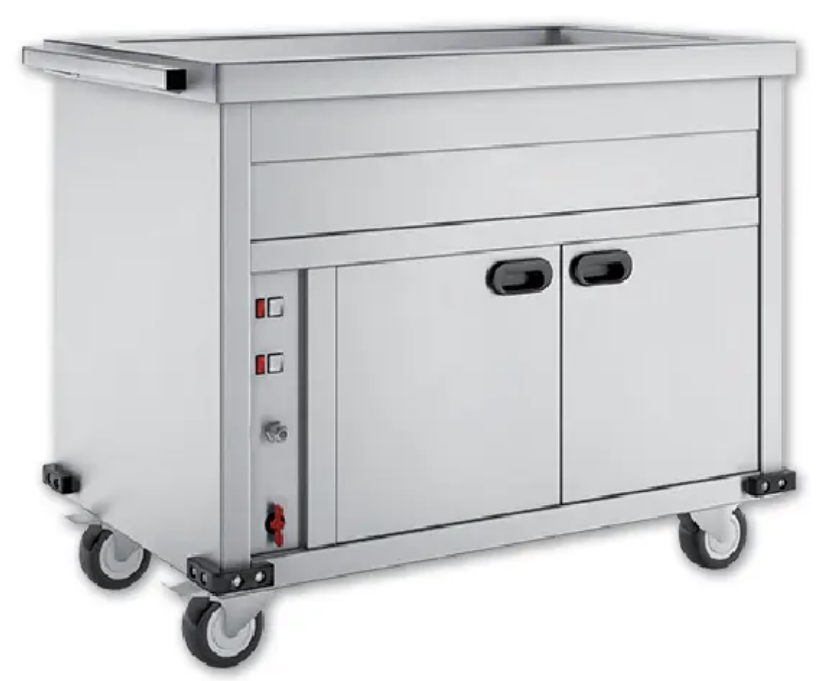 [ACTI009081-CBME3GN] Carros banho maria com estufa em inox I Capacidade para 4 GN 1/1 150 (cópia)
