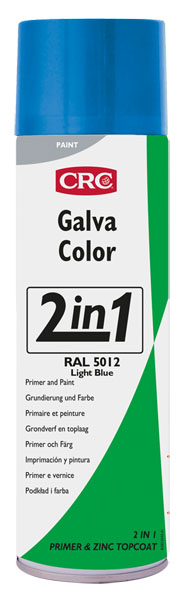 [CRC009163-1030364] Galvacolor 5012, azul, 500ml: Primário de fosfato de zinco 2 em 1 e tinta semibrilhante I CRC