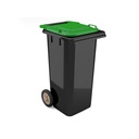 Contentor BIOLOGIC com rodas I tampa amarela e fundo preto I 555x460x900mm I 120 litros (cópia) (cópia)