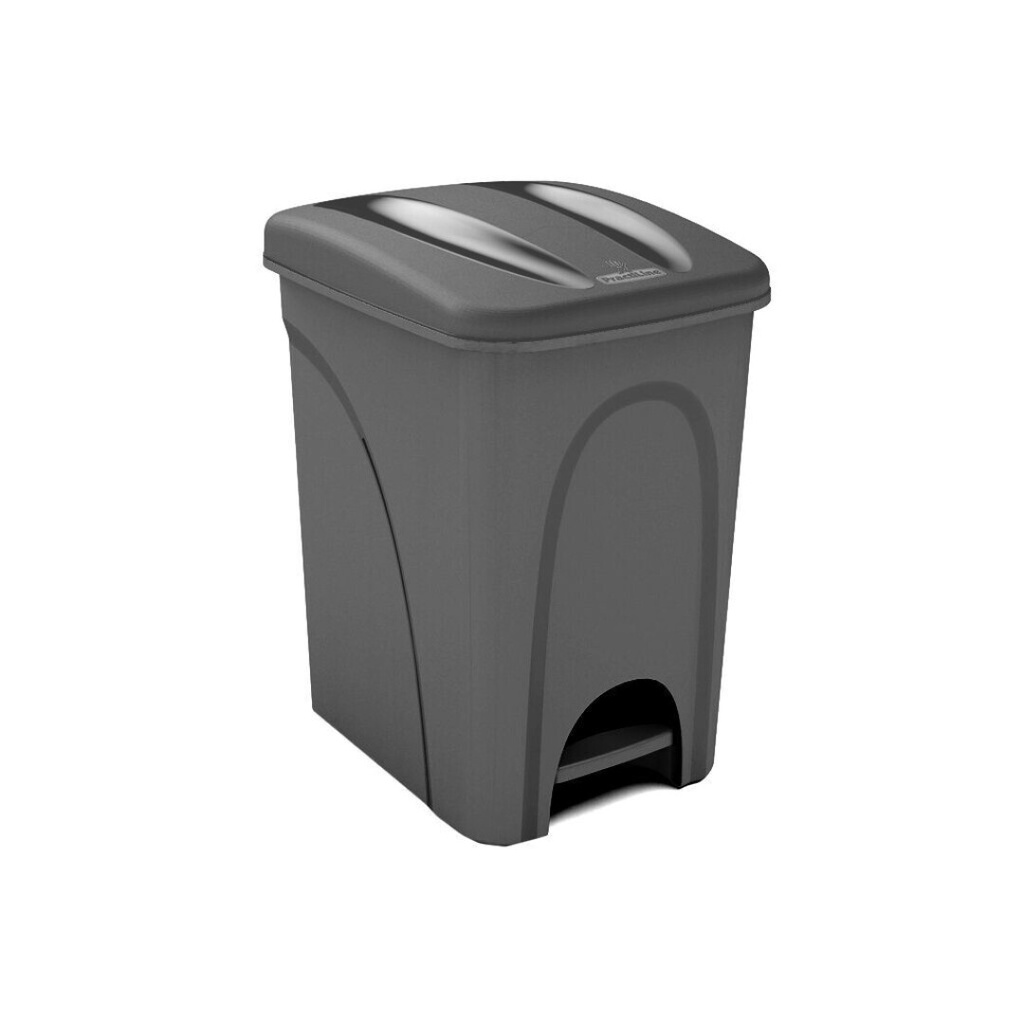 [PRAC009253-2040824] Balde do lixo com pedal e tampa I Cinza I 300x195x355mm I 10 litros