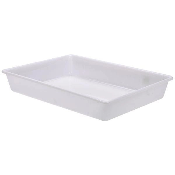 [DENO003245-11750] Tabuleiro alimentar branco em polietileno I 53,5x38,5x8,5cm I 12 litros I DENOX
